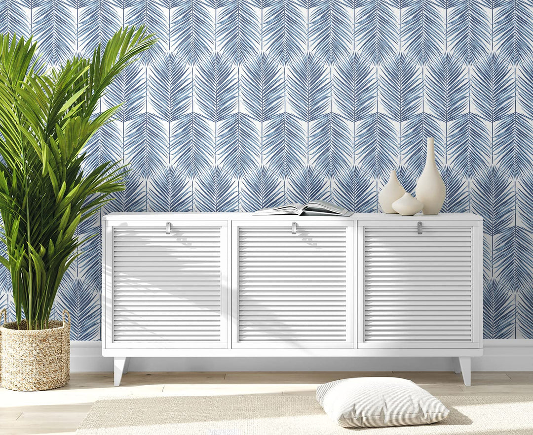 NextWall Paradise Palm Coastal Peel and Stick Wallpaper