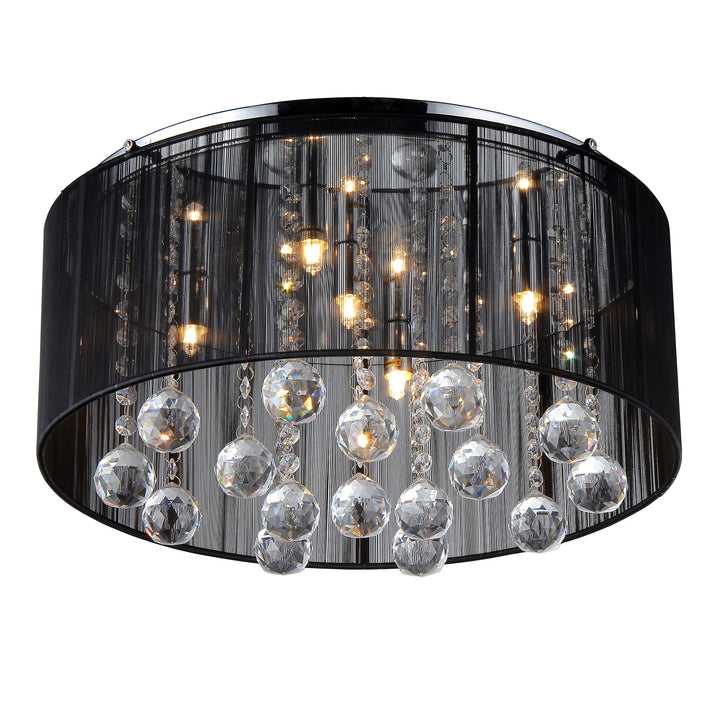 Warehouse of Tiffany Jasmine Crystal Chandelier Black 9"