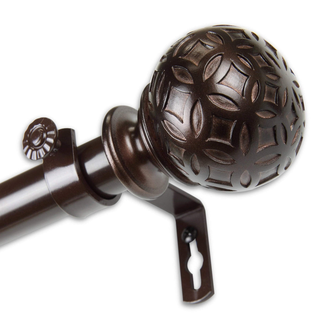 InStyleDesign Odette 1 ch Diameter Adjustable Curta Rod Bronze 120 to 170 120 to 170 inches - bronze