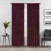 Eclpse Harper Velvet Rod Pocket Curtans for Bedroom Sngle Panel 50 n x 108 108 Inches - Port