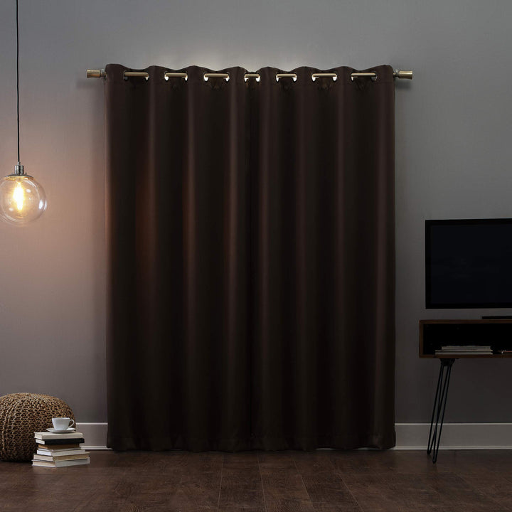 Sun Zero Nordic Theater Grade Extreme 100% Blackout Grommet Curtain Single Panel