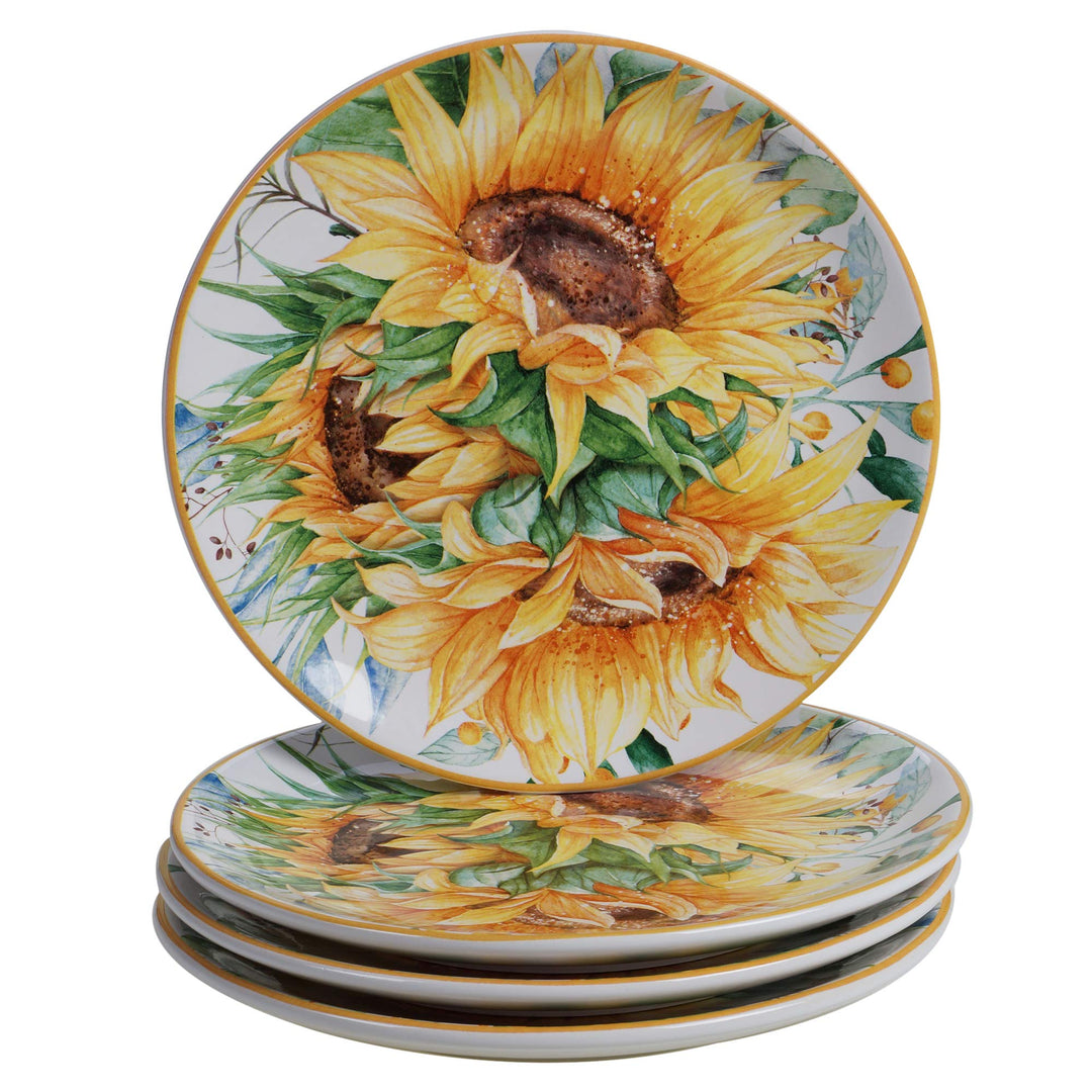 Sunflower Fields 16 piece Dinnerware Set Service for 4