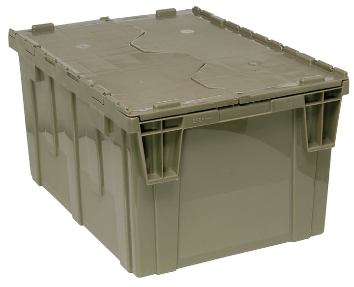 Quantum QDC24-12 Plastic Storage Container with Attached Flip-Top Lid 24" x