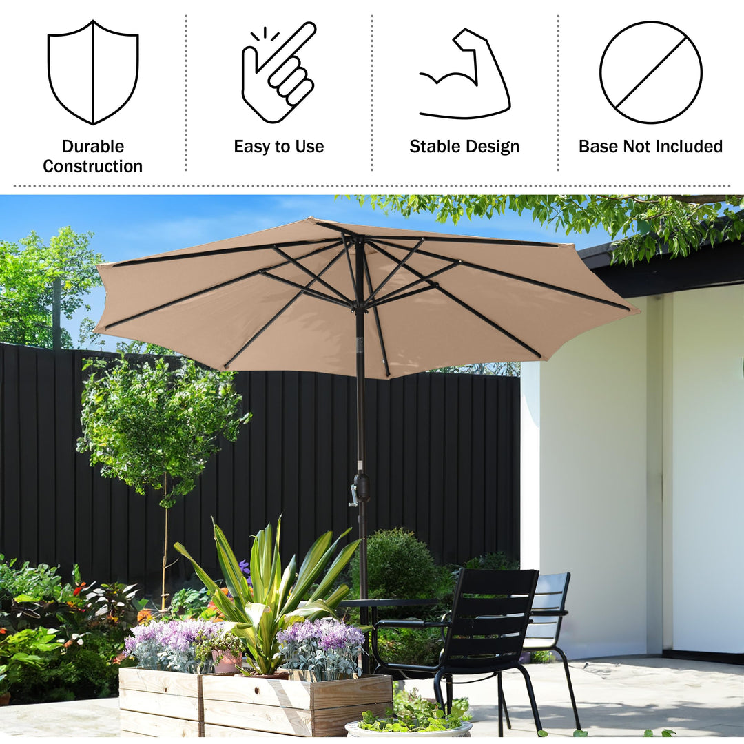 Villacera 9-Foot Outdoor Patio Umbrella Beige