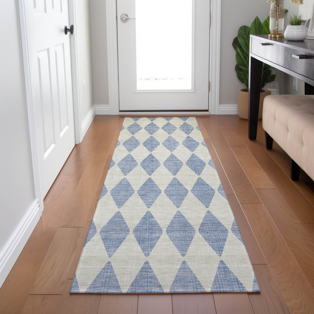 Machine Washable Indoor/ Outdoor Chantille Diamonds Rug