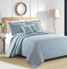 Sherry Kline Rombo Embroidered 3-piece Quilt Set (Light Blue Queen) Light Blue - Solid - Queen - Machine Wash