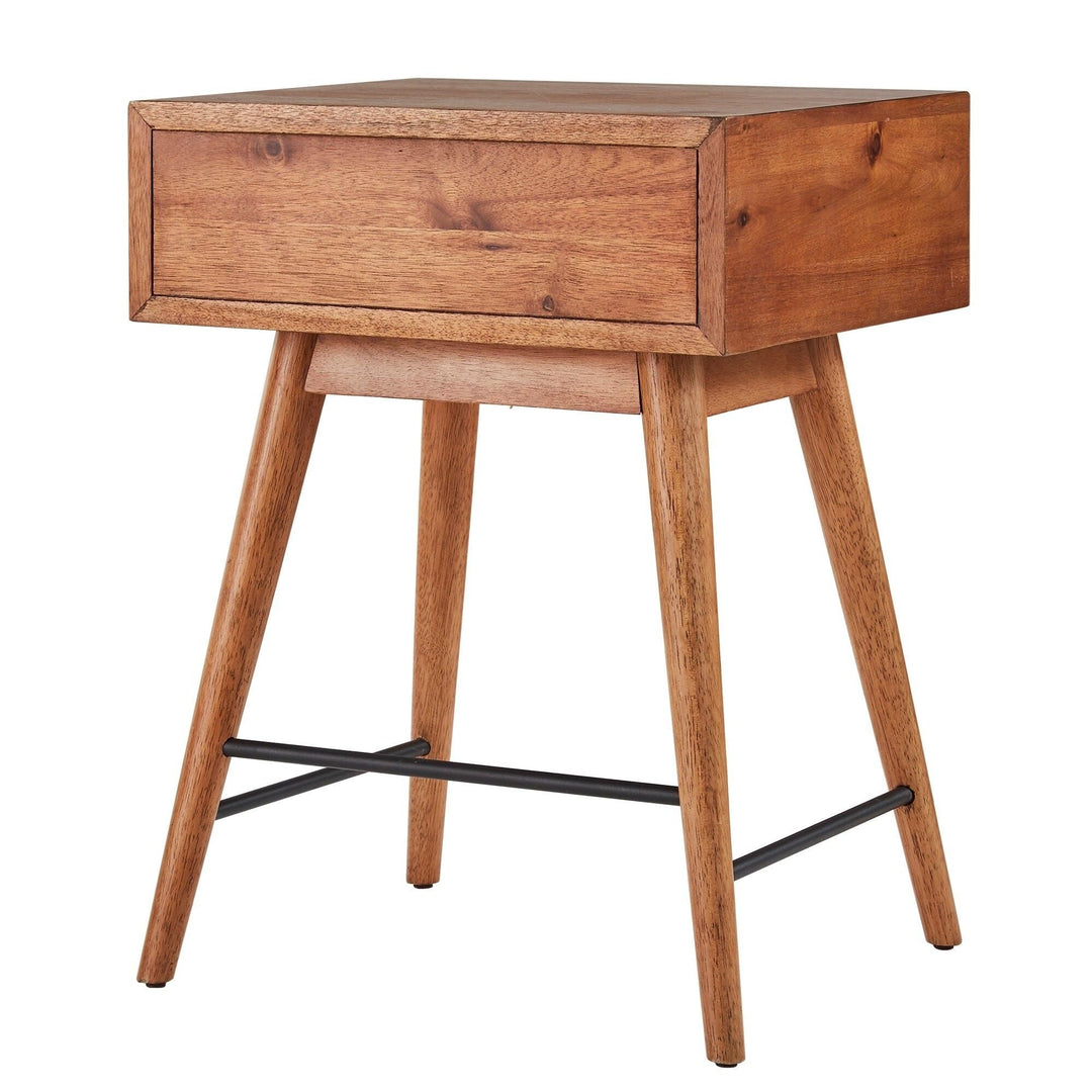 Inspire Q Aksel Wood 1-Drawer End Table by Modern Brown