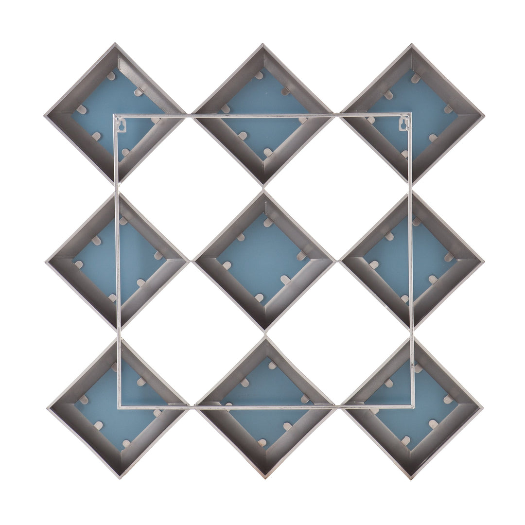 SEI Furniture Masada Mirrored Squares Wall Sculpture