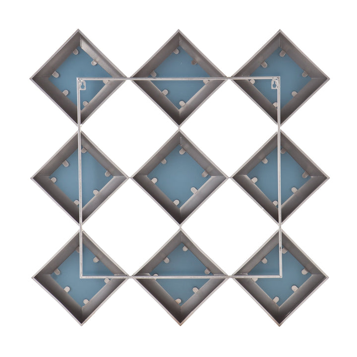 SEI Furniture Masada Mirrored Squares Wall Sculpture