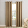 Sun Zero Barrow Energy Efficient Grommet Curtain Single Panel 54 x 84 - Taupe