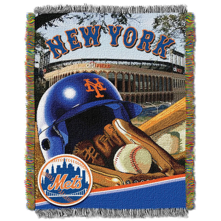 The Northwest Company MLB New York Mets Woven Tapestry Throw Blanket 48" x 60" New York Mets - Victorian