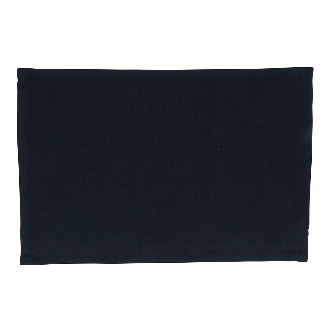 Striped Border Design Placemats (Set of 4) Black Oblong Cotton