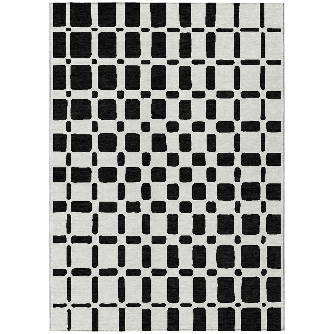 Addison Rugs Chantille ACN871 Black 5' x 7'6" Indoor/Outdoor Machine Washable Black - 5' x 7'6"