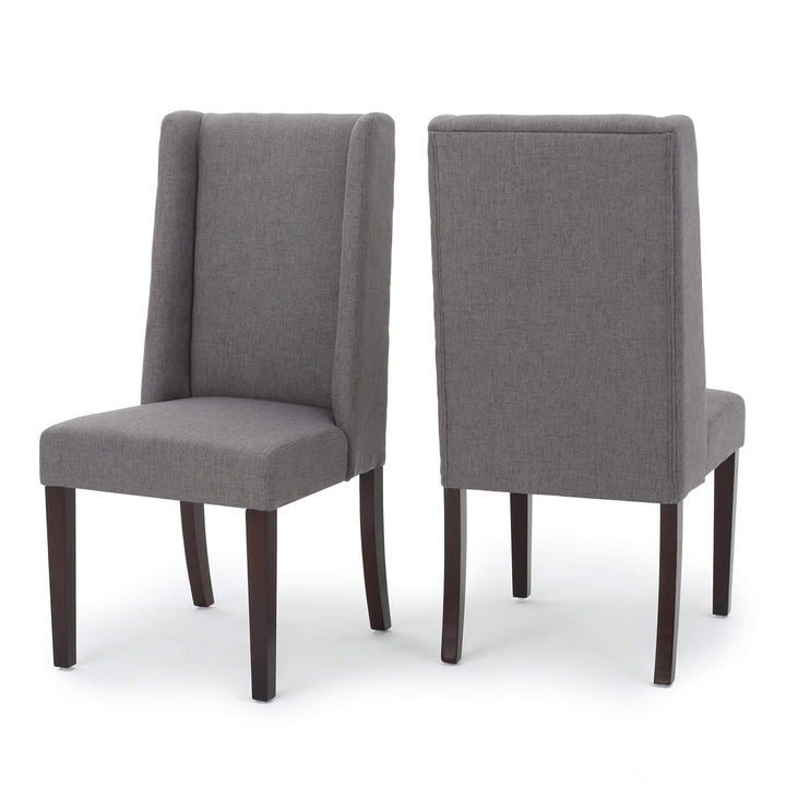 Christopher Knight Home Rory Fabric Dining Chairs 2-Pcs Set Dark Grey