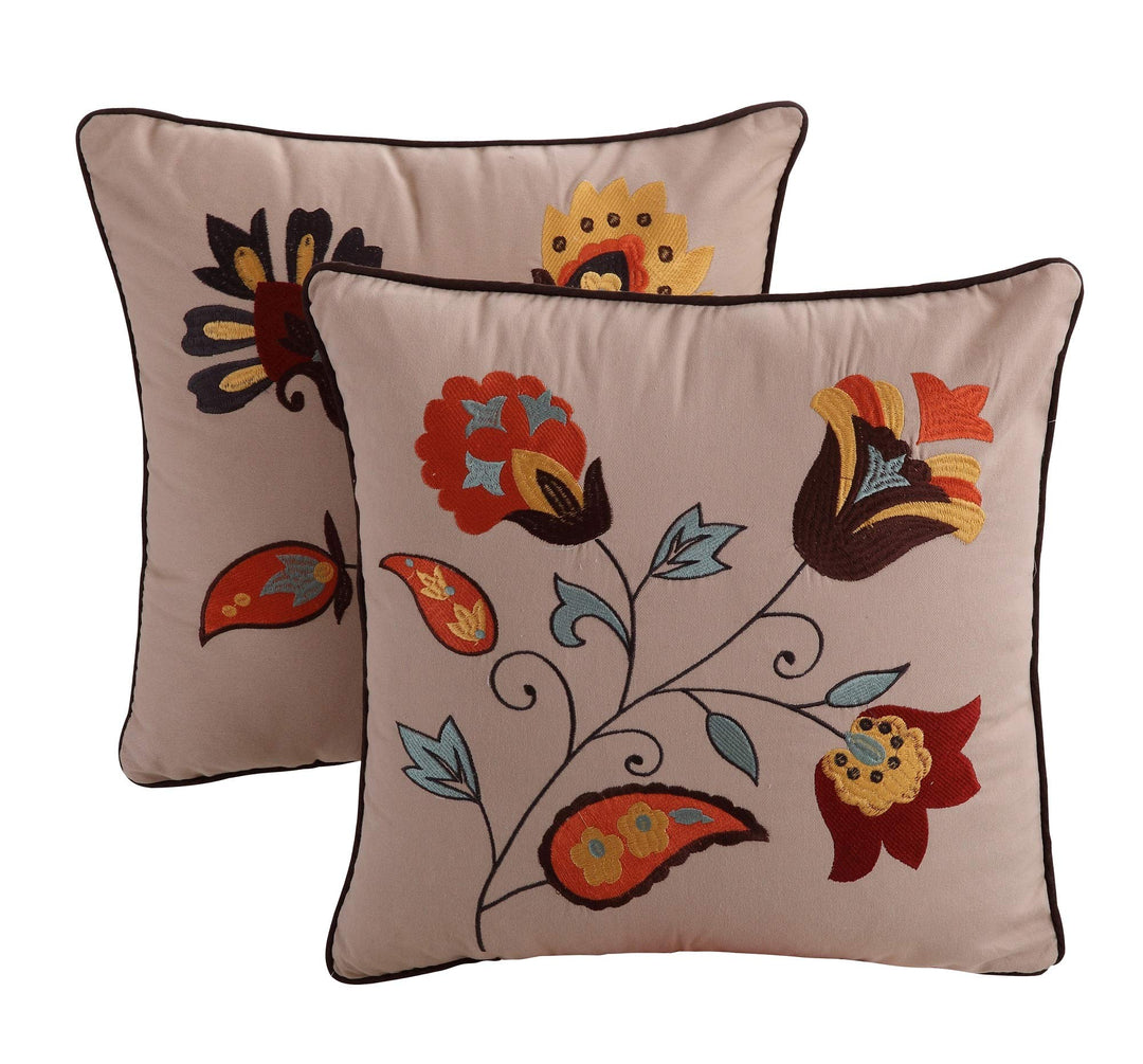 Greenland Andorra Dec. Pillow Pair Accessory-Multi Multicolor Set of 2 - Polyester - Pillow Sets