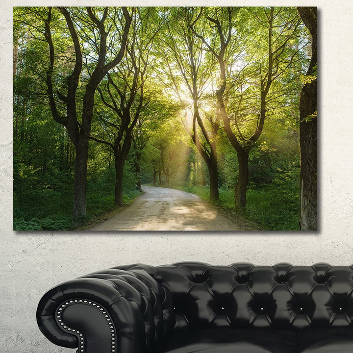 DESIGN ART Designart 'Evening in Green Forest' Extra Large Landscape Canvas