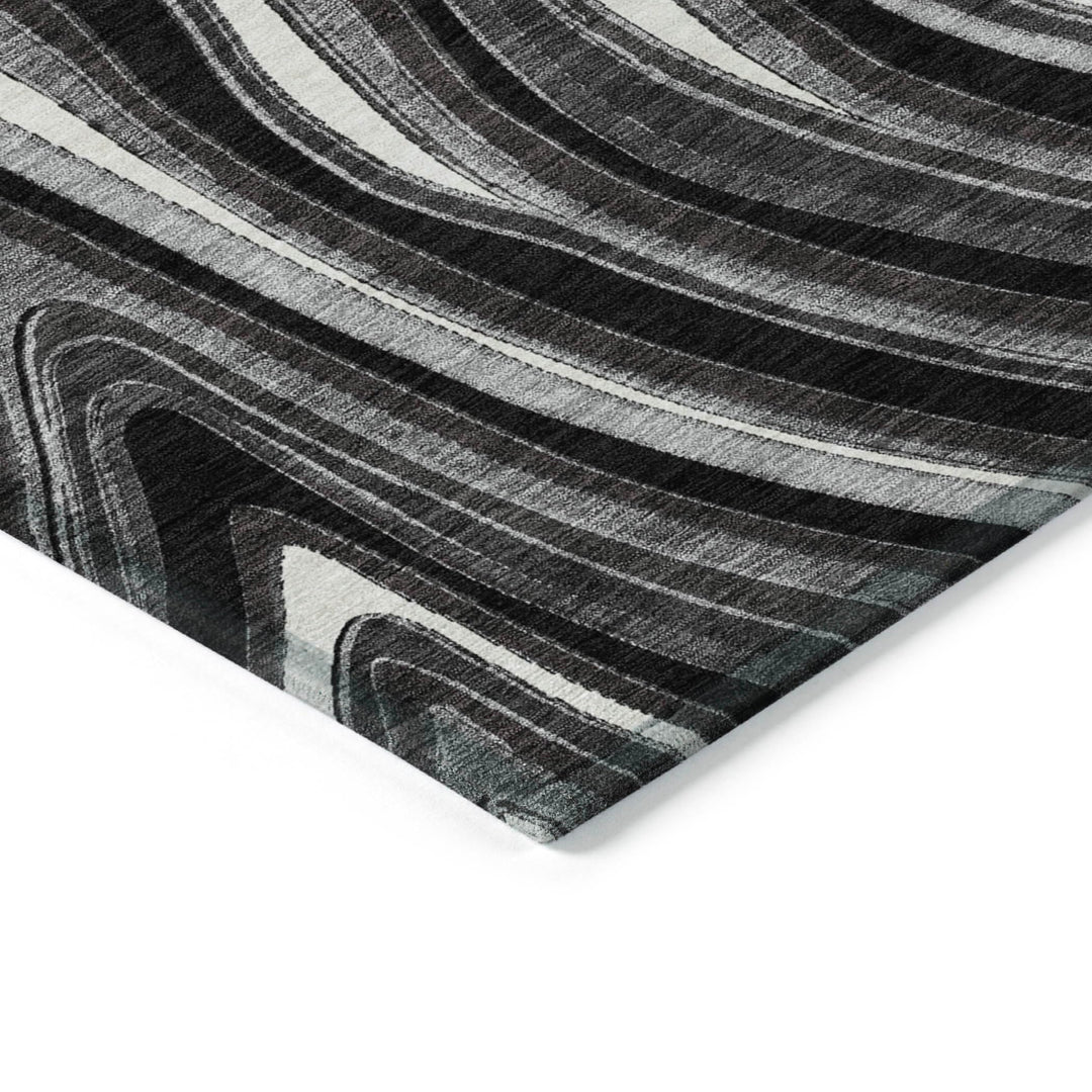 Machine Washable Indoor/ Outdoor Chantille Contemporary Abstract Rug