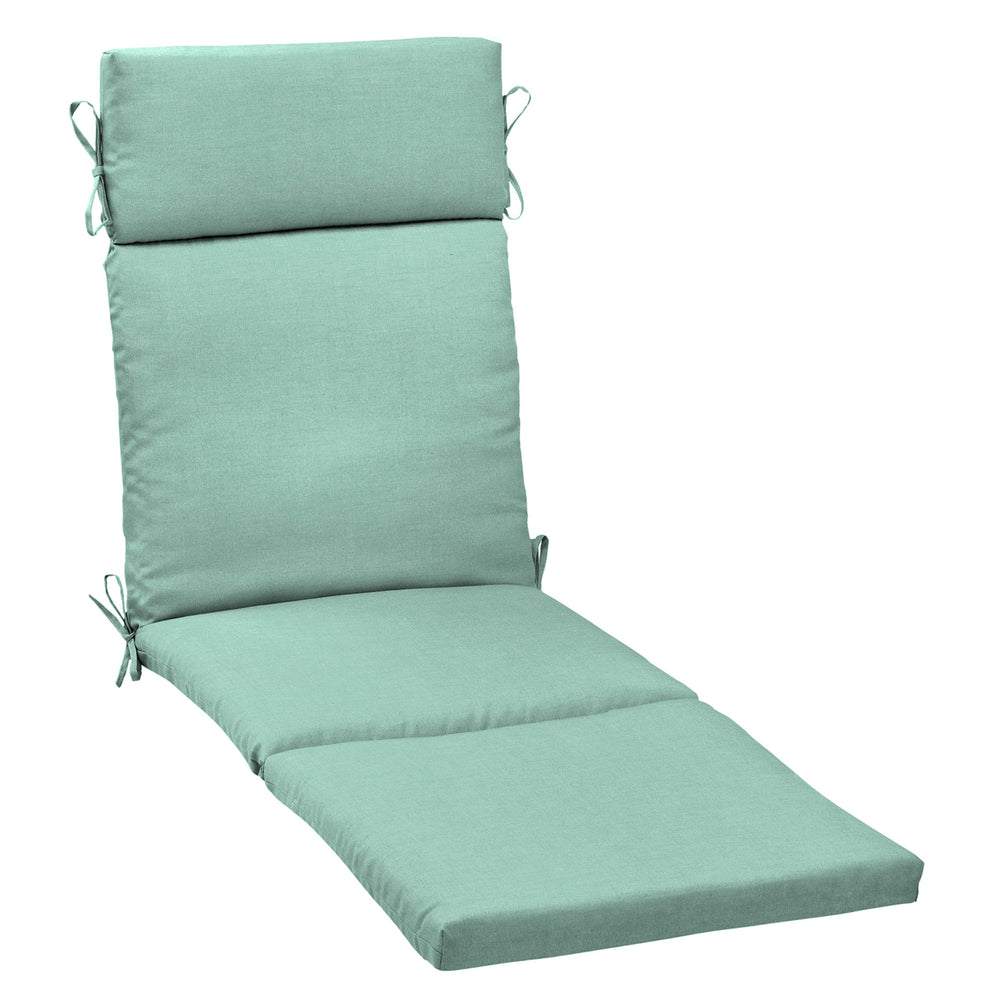 Arden Selections Outdoor Chaise Cushion 1 x 7 Water Repellent Fade Resistant 72 in L x 21 in W x 2.5 in H - Aqua Leala