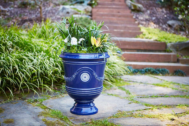 Southern Patio 15.5" Porter Outdoor Urn Planter with Drainage Hole & Plug