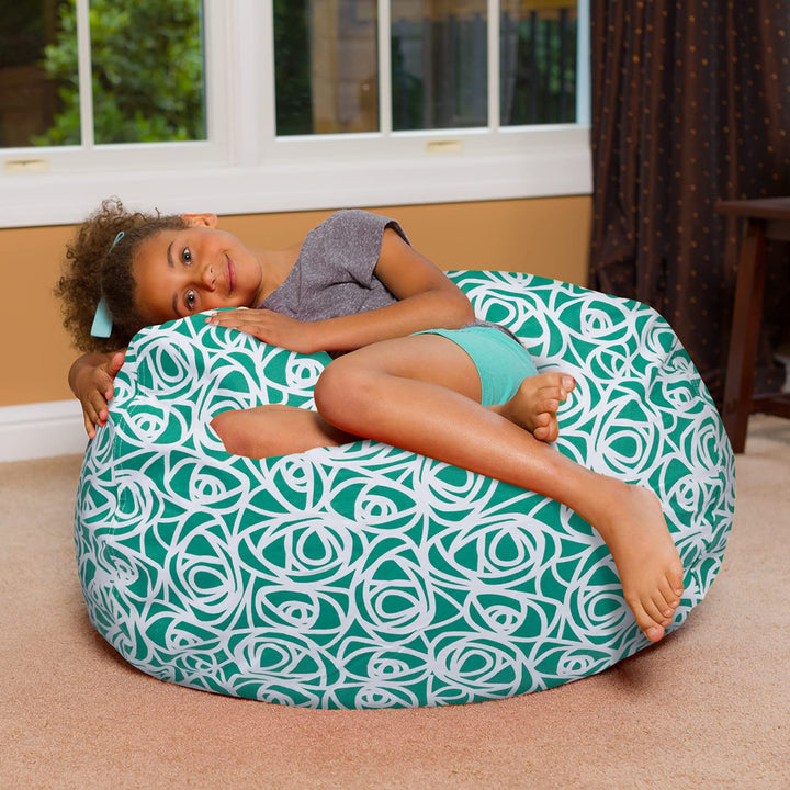 Kids Bean Bag Chair, Big Comfy Chair - Machine Washable Cover