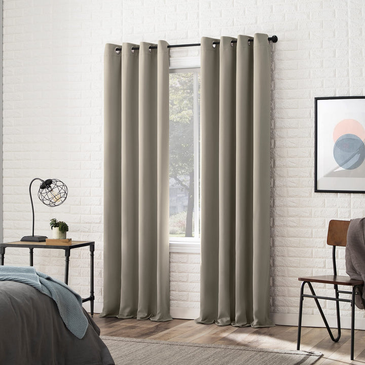 Sun Zero Hayden Energy Saving Blackout Grommet 1-Piece Curtain Panel, Single Panel