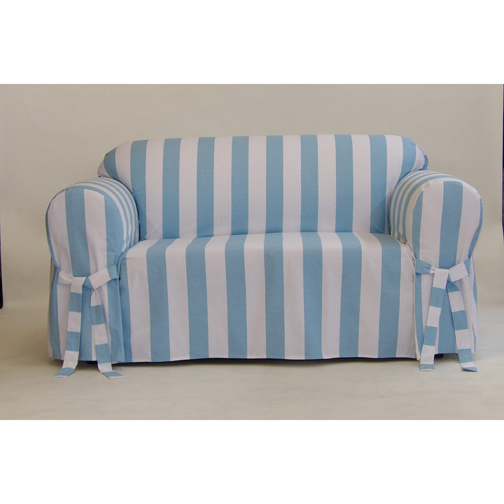 Classic Slipcovers Cabana Stripe One Piece Sofa Slipcover and Stripe