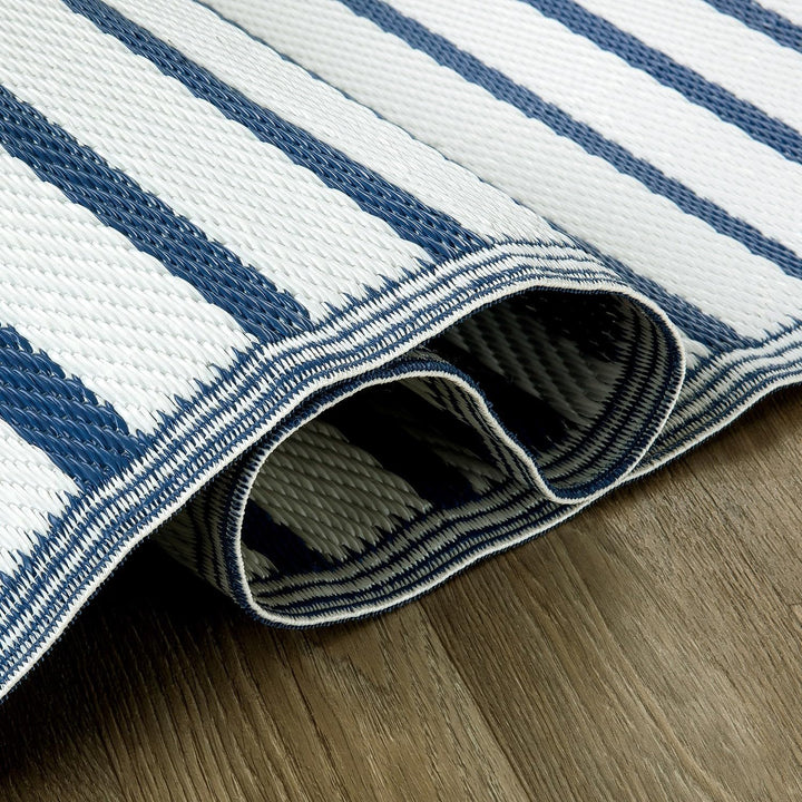 Rugshop Bohemian Diamond Stripe Reversible Crease-Free Waterproof Premium