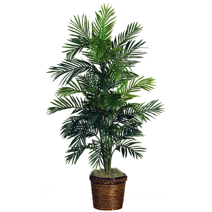 Nearly Natural 5263-0308 56in. Areca Palm Silk Tree with Basket Green 30" x