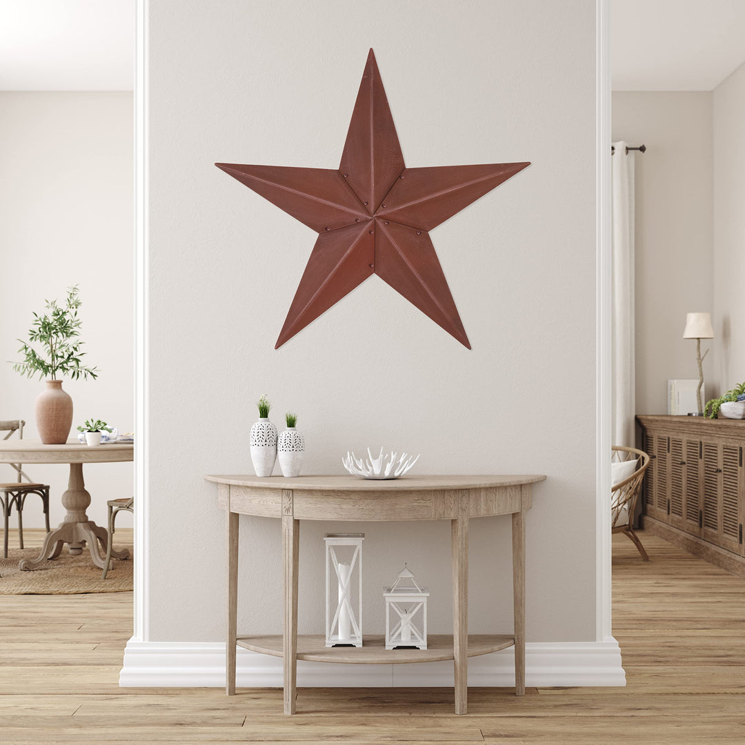 CWI Gifts Metal Barn Star - 36 inch Galvanized Hanging Star - Farmhouse Wall