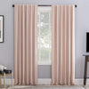 Sun Zero Greyson Faux Dupioni Silk Thermal Extreme Total Blackout Back Tab 50 x 95 - Blush