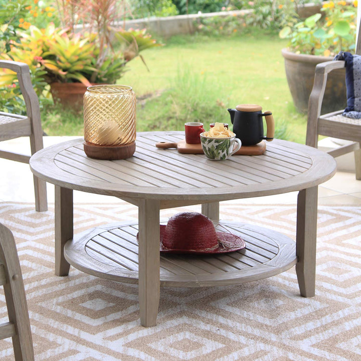 Cambridge Casual Arie Wood Patio Coffee Table Plantation Teak 40