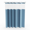 Aqua Shower Curtain with Detachable Liner Blue Solid Color Shower Drape