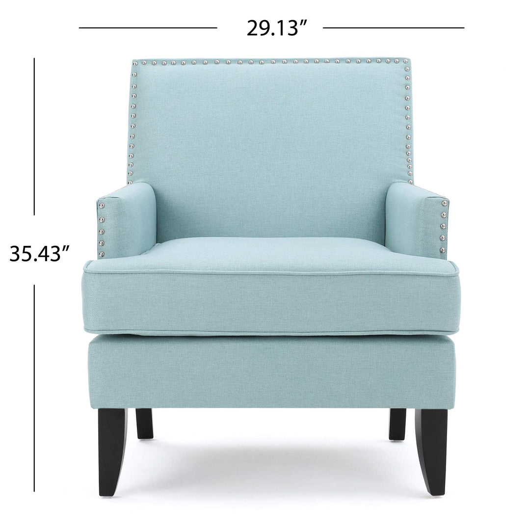 Christopher Knight Home Tilla Fabric Club Chair Light Blue 29.13D x 30.31W x .