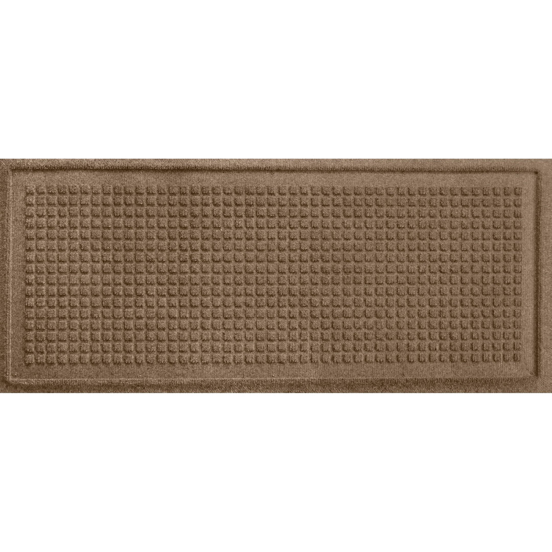 Squares 15"x36" Indoor/Outdoor Boot Tray Beige Traditional Rectangle Polyester Camel