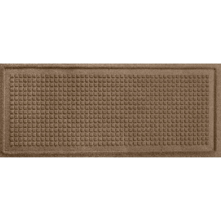 Squares 15"x36" Indoor/Outdoor Boot Tray Beige Traditional Rectangle Polyester Camel