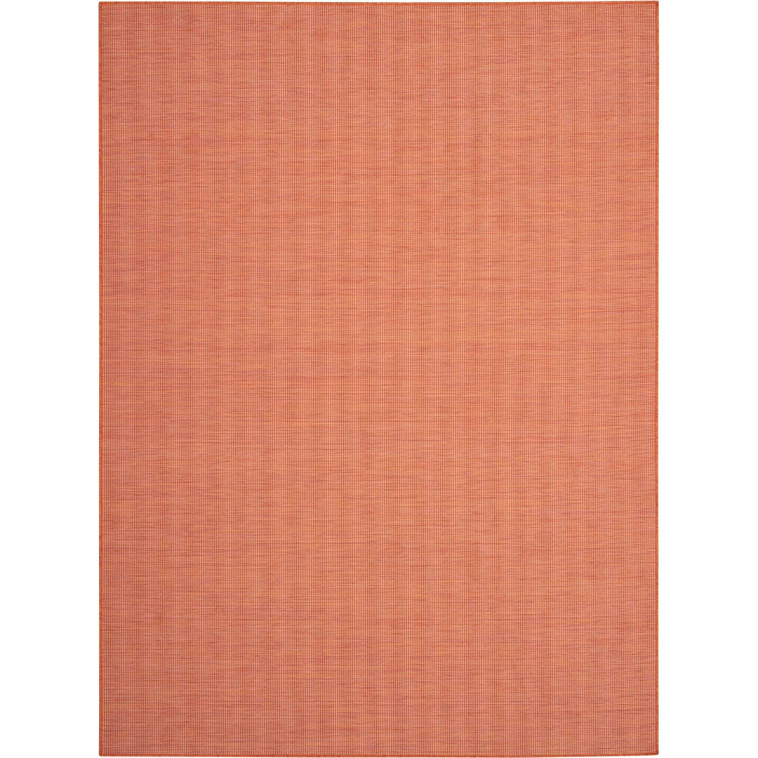 Nourison Positano Indoor/Outdoor Terracotta 10' x 14' Area Rug Easy Cleaning Non 10' x 14' - Terracotta