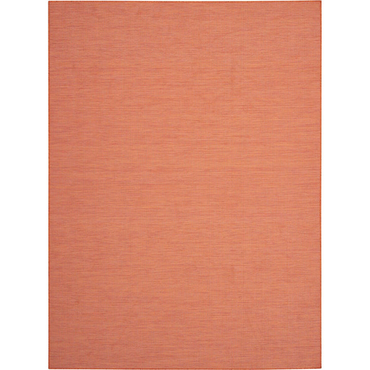 Nourison Positano Indoor/Outdoor Terracotta 10' x 14' Area Rug Easy Cleaning Non 10' x 14' - Terracotta