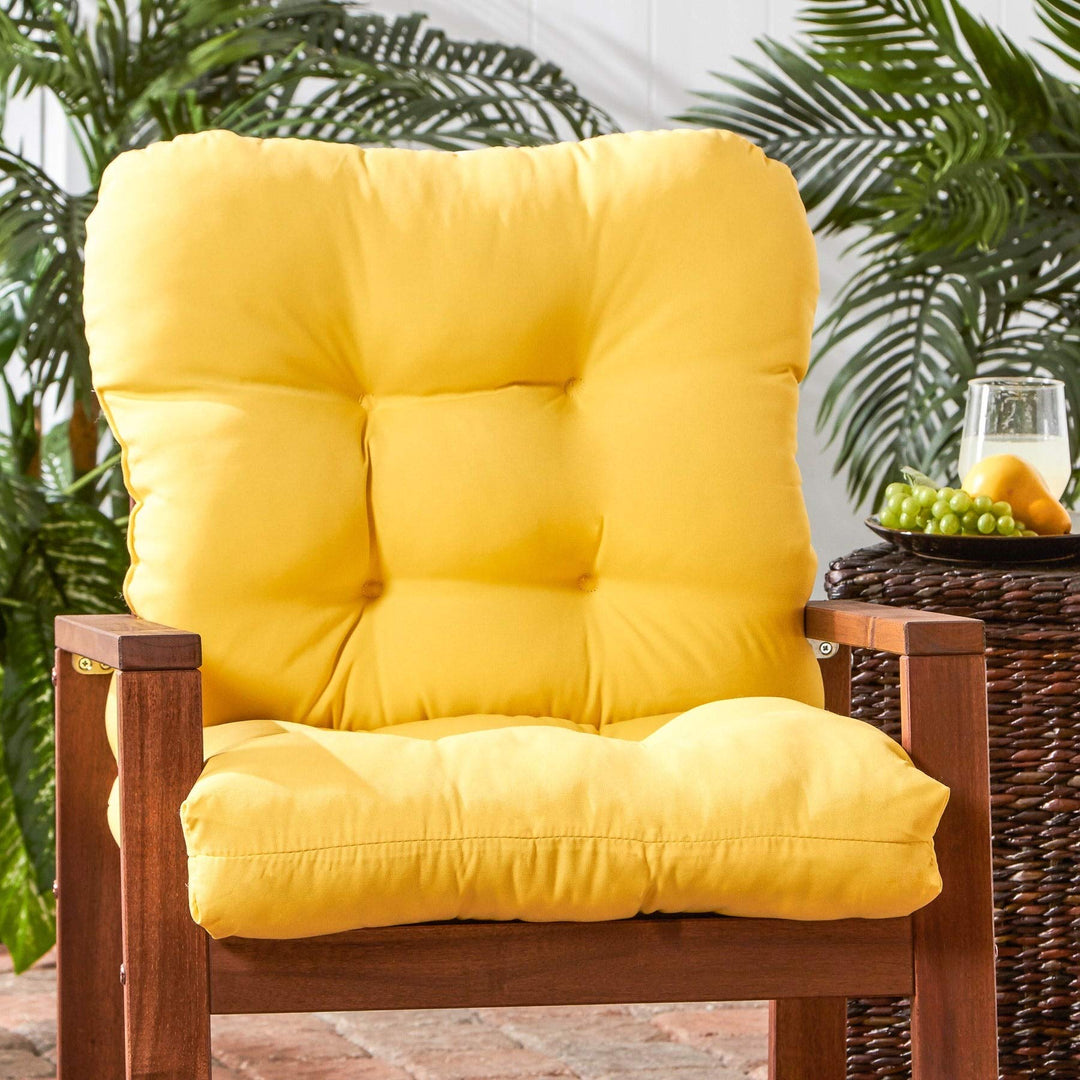 Driftwood Outdoor Yellow Seat/Back Chair Cushion Solid Modern Contemporary