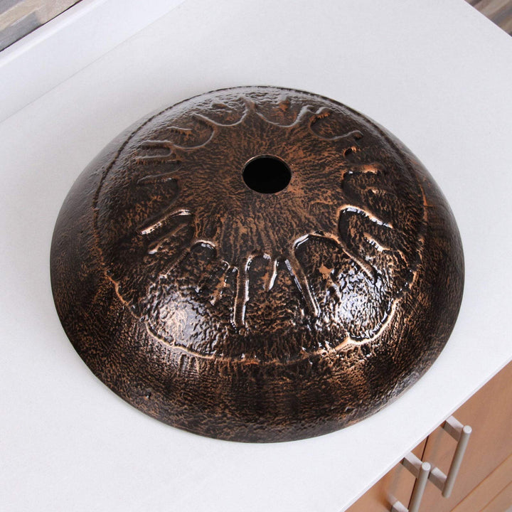 Volcanic Pattern Tempered Glass Bathroom Vessel Sink