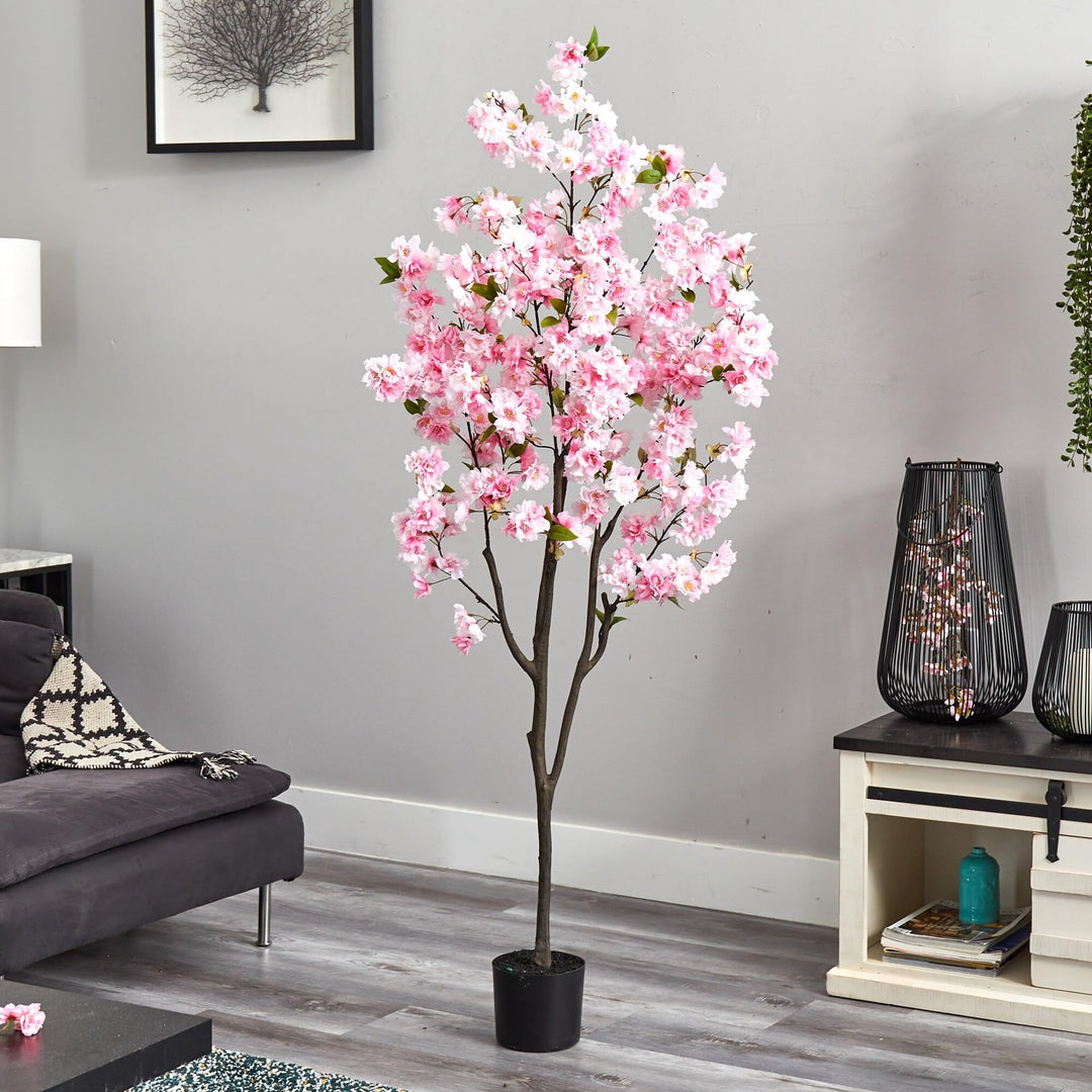 6' Cherry Blossom Artificial Tree Black - Diamond Home USA