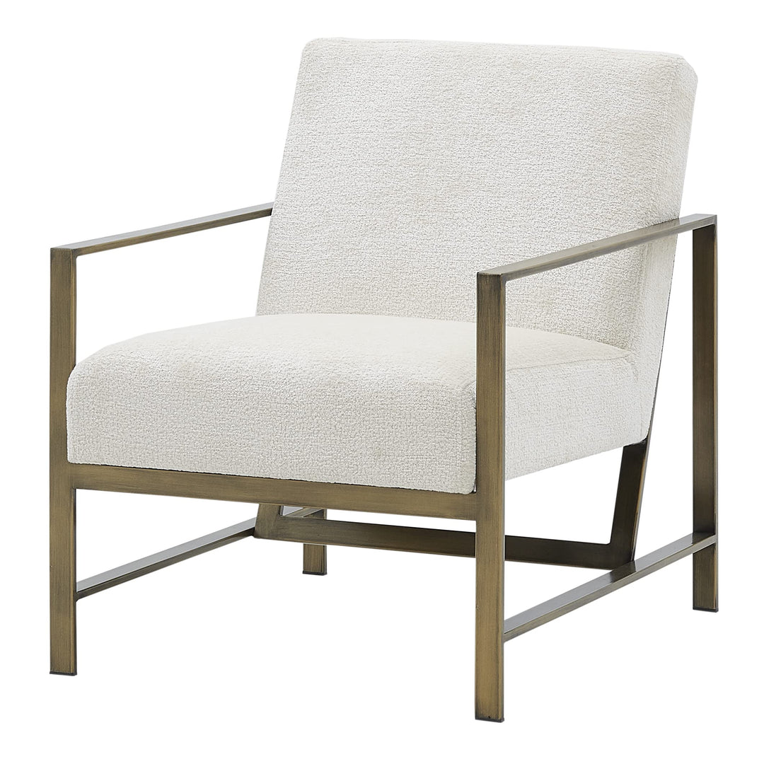 npd furniture and more Francis Fabric Arm Accent Chair Cream