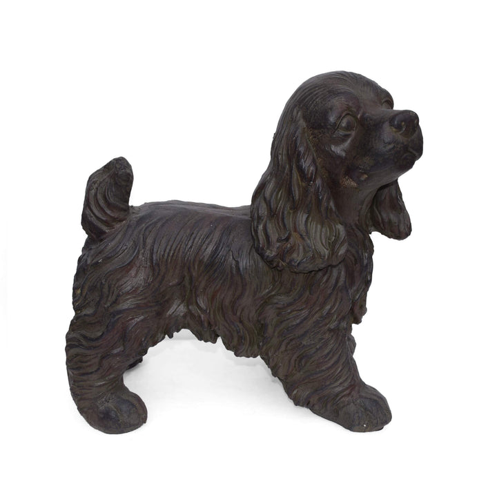 Brown Cocker Spaniel Statue Dog Sculpture Outdoor Garden Porch Backyard Lawn