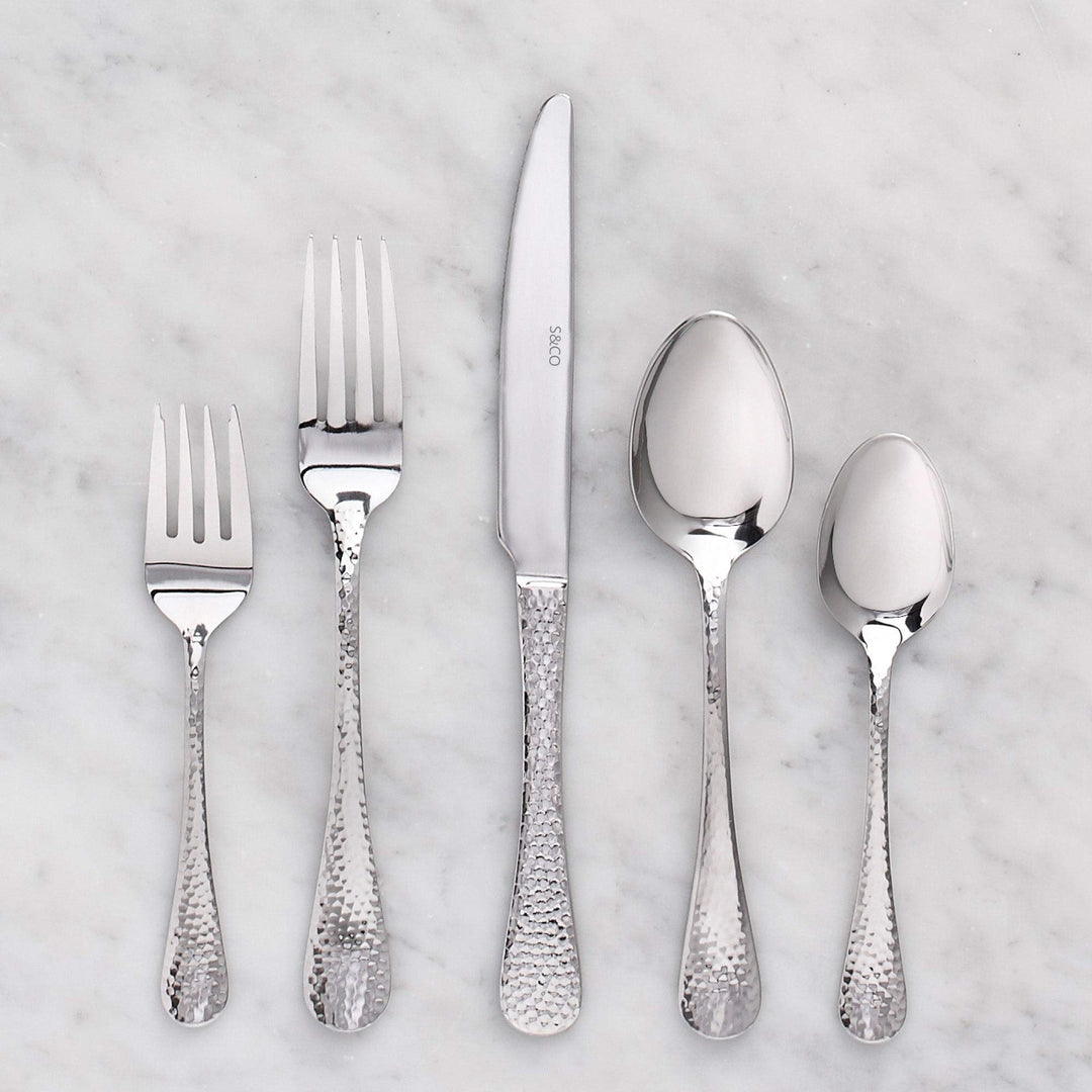 Flatware Stainless Steel 60pc Set Chicago 9" X 0'5" Modern Contemporary