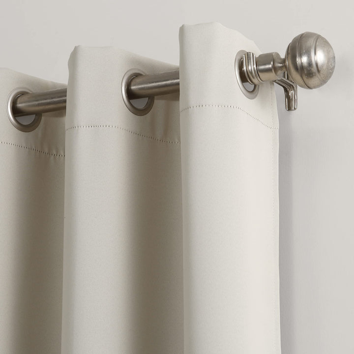 Sun Zero Soho Blackout Energy Efficient Grommet Curtain Single anel 54" x 95" 54 w x 95 l - Pearl