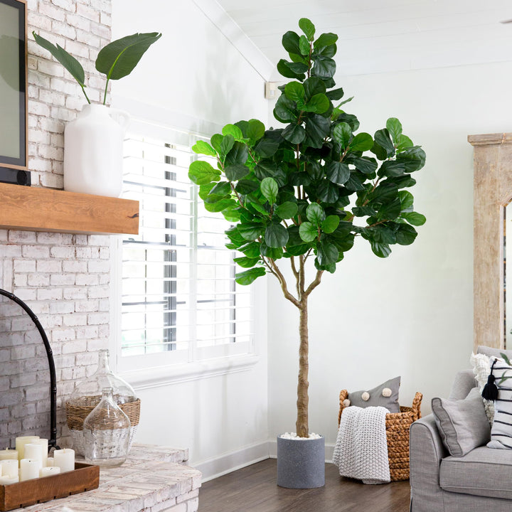 Nearly Natural 10ft. Artificial Fiddle Leaf Fig Tree