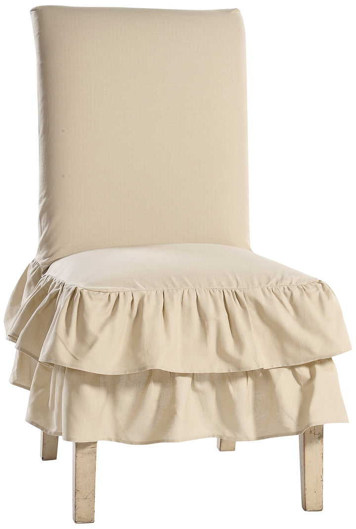 Classic Slipcovers Cotton Duck 2 Tier Dining Chair Khaki