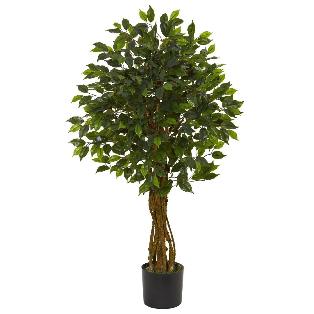 Nearly Natural Ficus Artificial Tree UV Resistant (Indoor/Outdoor)