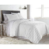 Bright White Luxury Microfiber Quilt Set Cali King Lightweight Oversized Bedding Bright White - King - Cal King