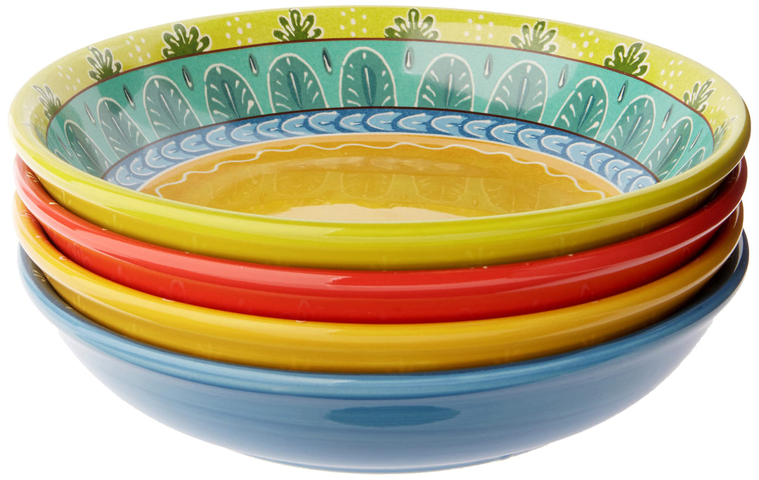 Certified International Valencia Soup/Pasta Bowl (Set of 4) 9.25" Multicolor