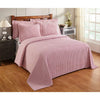 Oversized Pink Chenille Bedspread Full 96x110 Vintage Western Extra Long Bedding Pink - Full